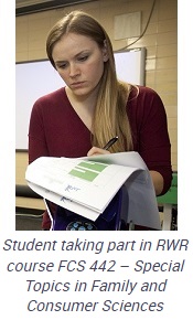 Student taking part in a Real-World Ready course