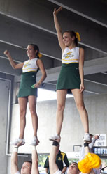 Cheerleaders at Traditions Week
