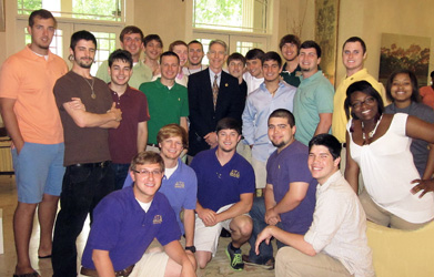 Students treated to lunch with President Crain