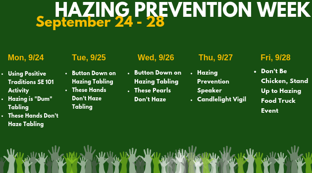 Hazing Prevention week