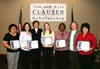 2007 Clausen Scholarship recipients