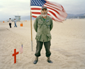 Jeff Wolin’s portrait of Mark Scully, a U. S. Army First Lieutenant who served in Vietnam from June 1968-June 1969, is one of the 50 photographs of veterans, accompanied by their personal stories, in an exhibit currently being shown at the Contemporary Art Gallery. 