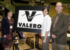 Michaelyn Broussard, Science Fair coordinator and biological sciences instructor, Taryn Miller of Valero, and Dan McCarthy, dean of the College of Science and Technology