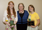 Shown with Dean Diane Allen, center, are Mary Cassidy, left, and Whitney Craig, right.