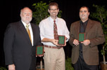 Faculty members Gerald McNeill, Joseph Burns and Richard Schwartz were honored at the convocation.
