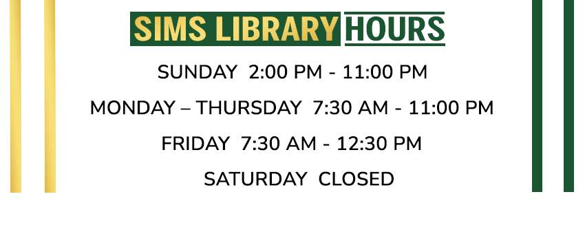 Click here for library hours.