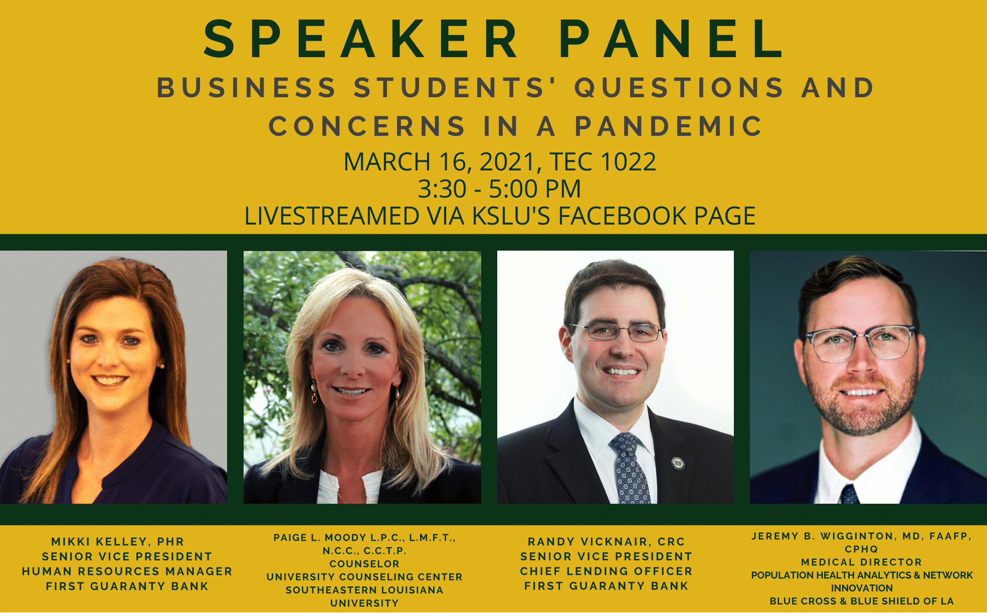 Concerns in a Pandemic Speaker Panel