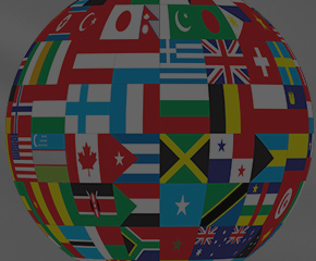 Globe Made Up of National Flags