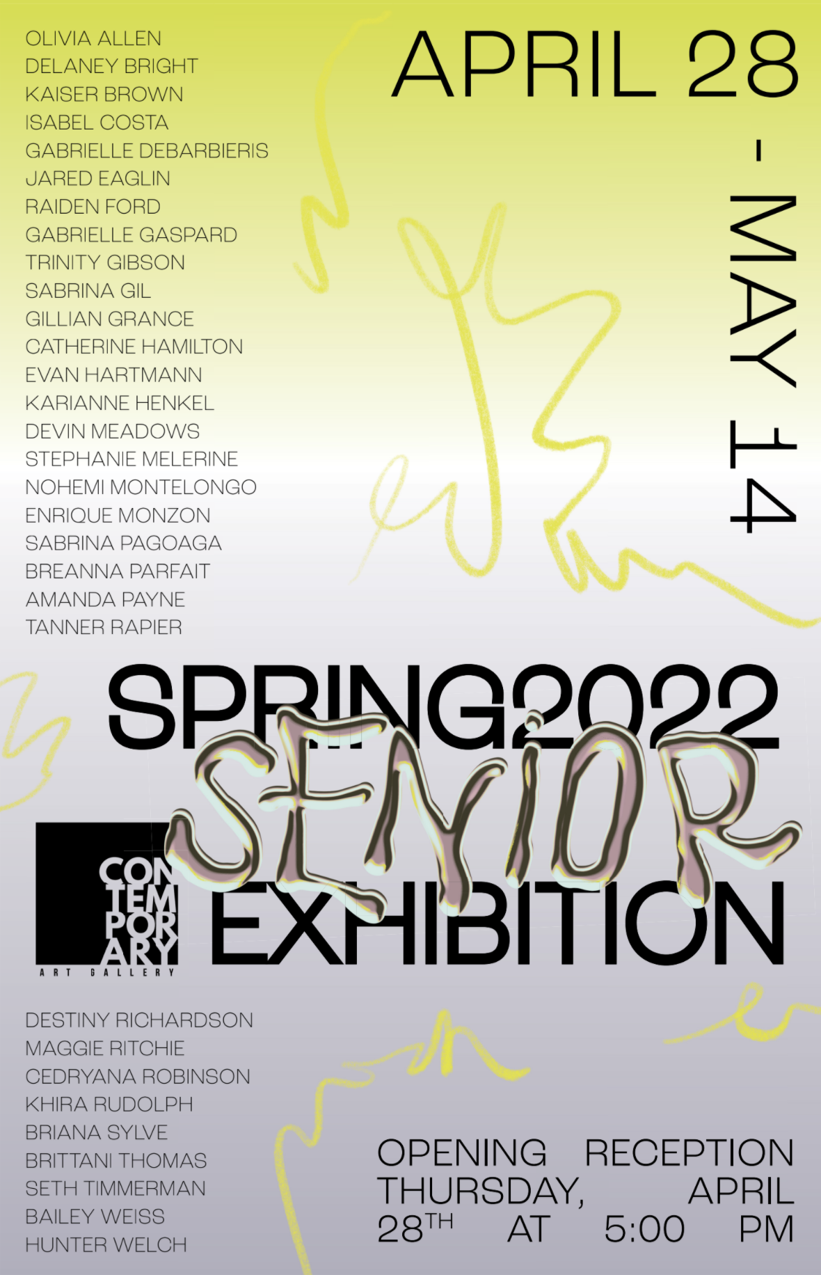 Poster for 2022 Spring Senior Exhibition