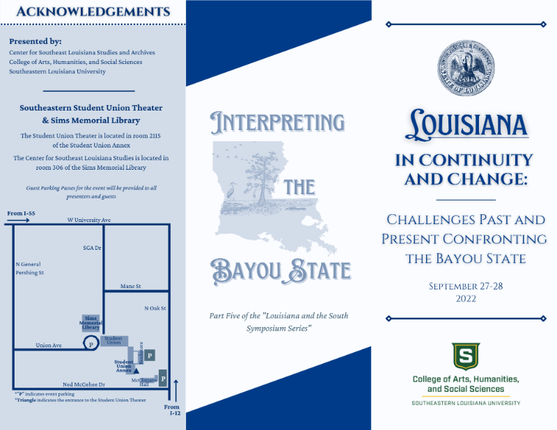 Front page of the symposium brochure