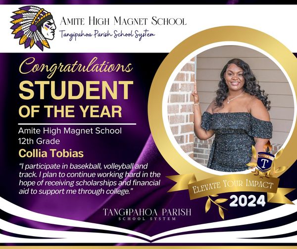 Collia Tobias Amite Student of the Year