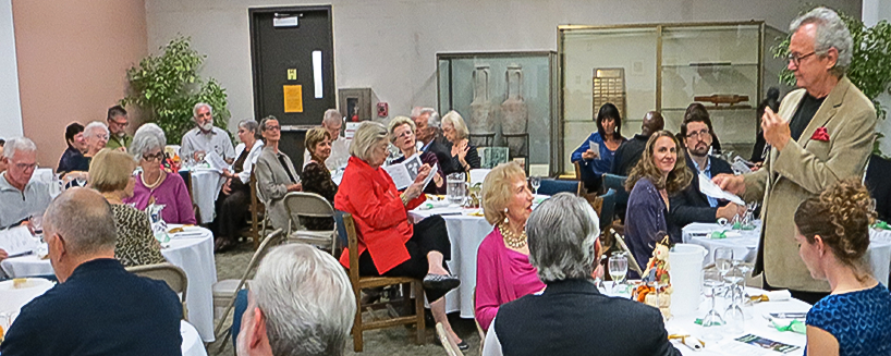 The Friends of Sims Library during one of their popular wine tastings 