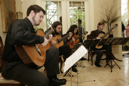 Guitarists perform Latin music