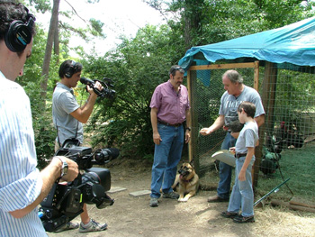 The Southeastern Channel on location for the show Backyard Wonders.