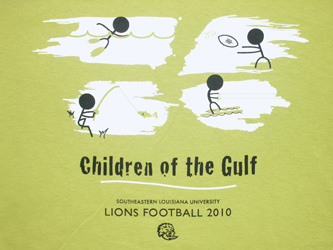 Back of Children of the Gulf shirt.