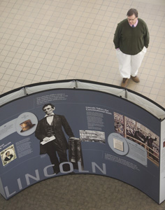 Lincoln exhibit at Sims Memorial Library