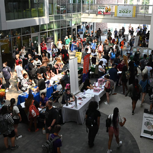 students at the career fair