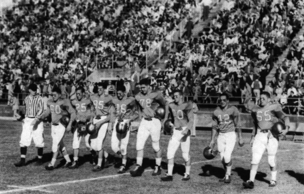 1955 Lions Football Team takes the field