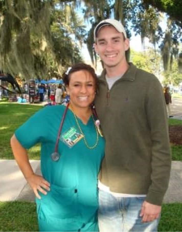 Caroline and Lucas at a Southeastern tailgate.