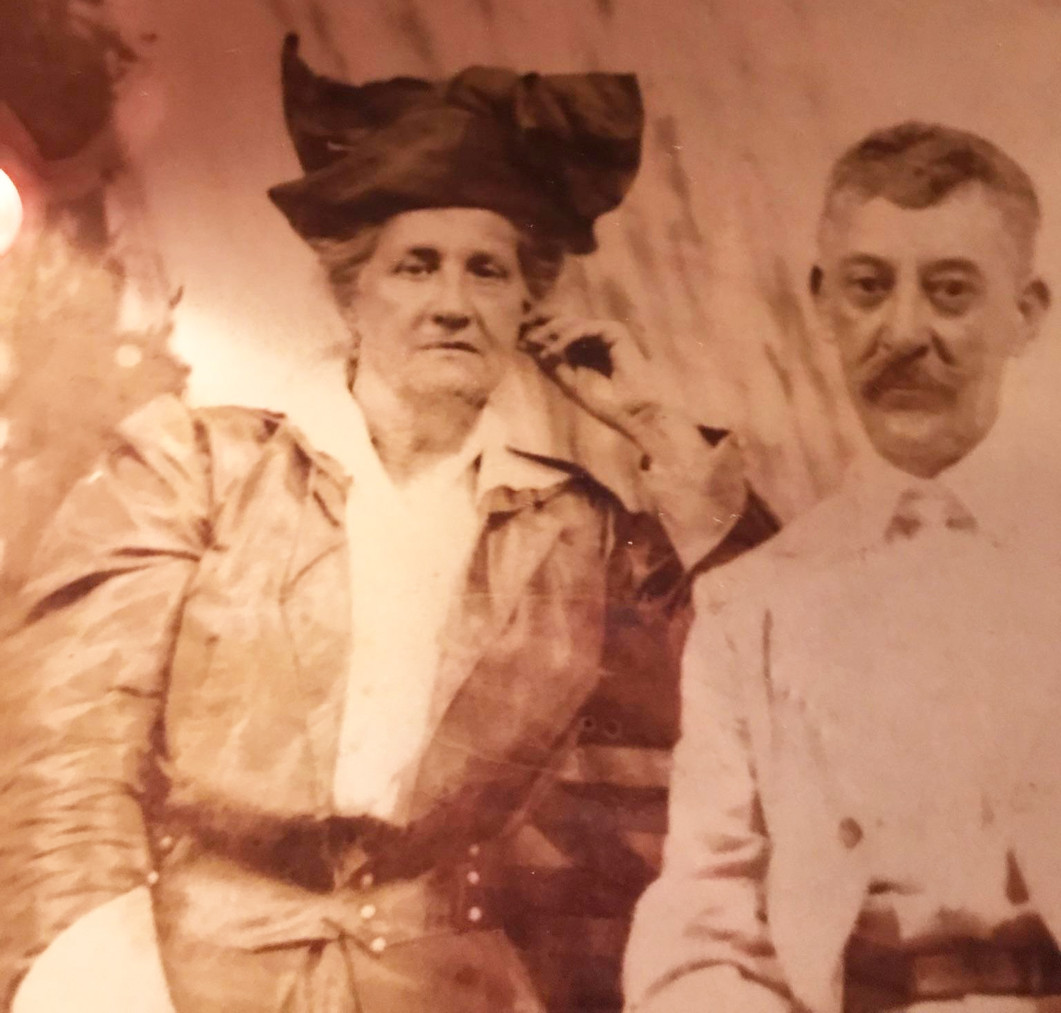 Kimberly's great-great-grandfather, Louis Ferchaud, with her biological great-great-grandmother.