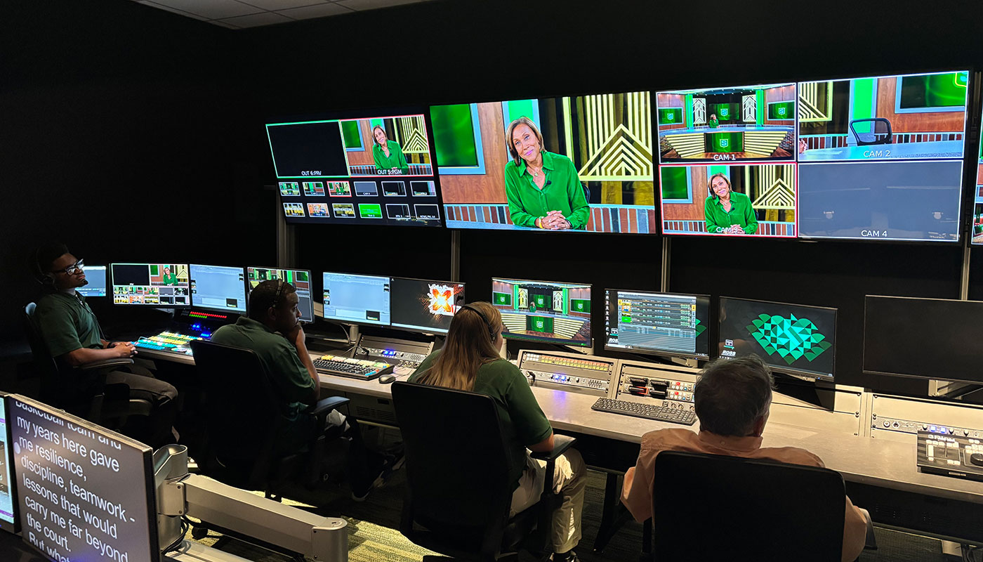 New Robin Roberts Broadcast Media Center Control Room.