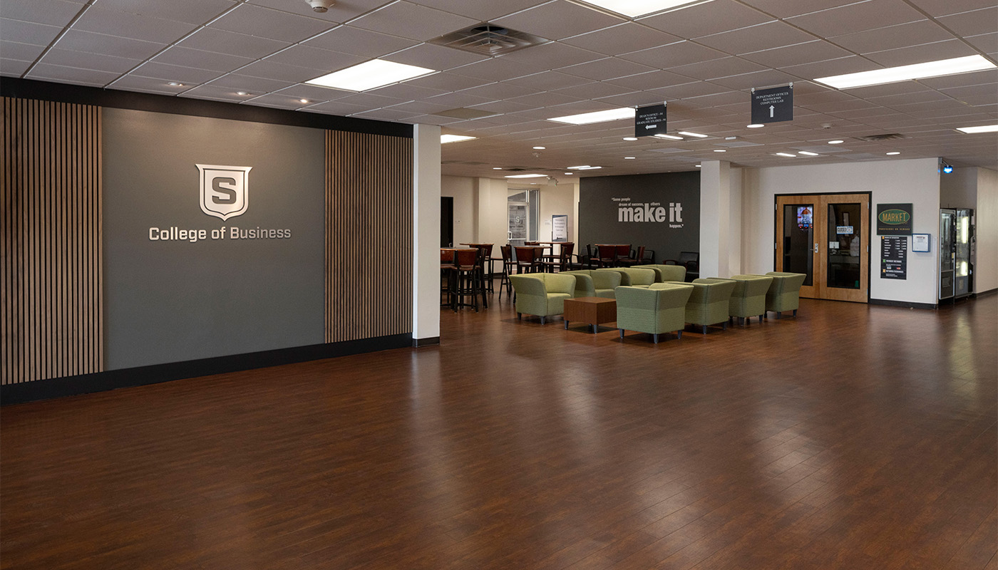 College of Business lobby