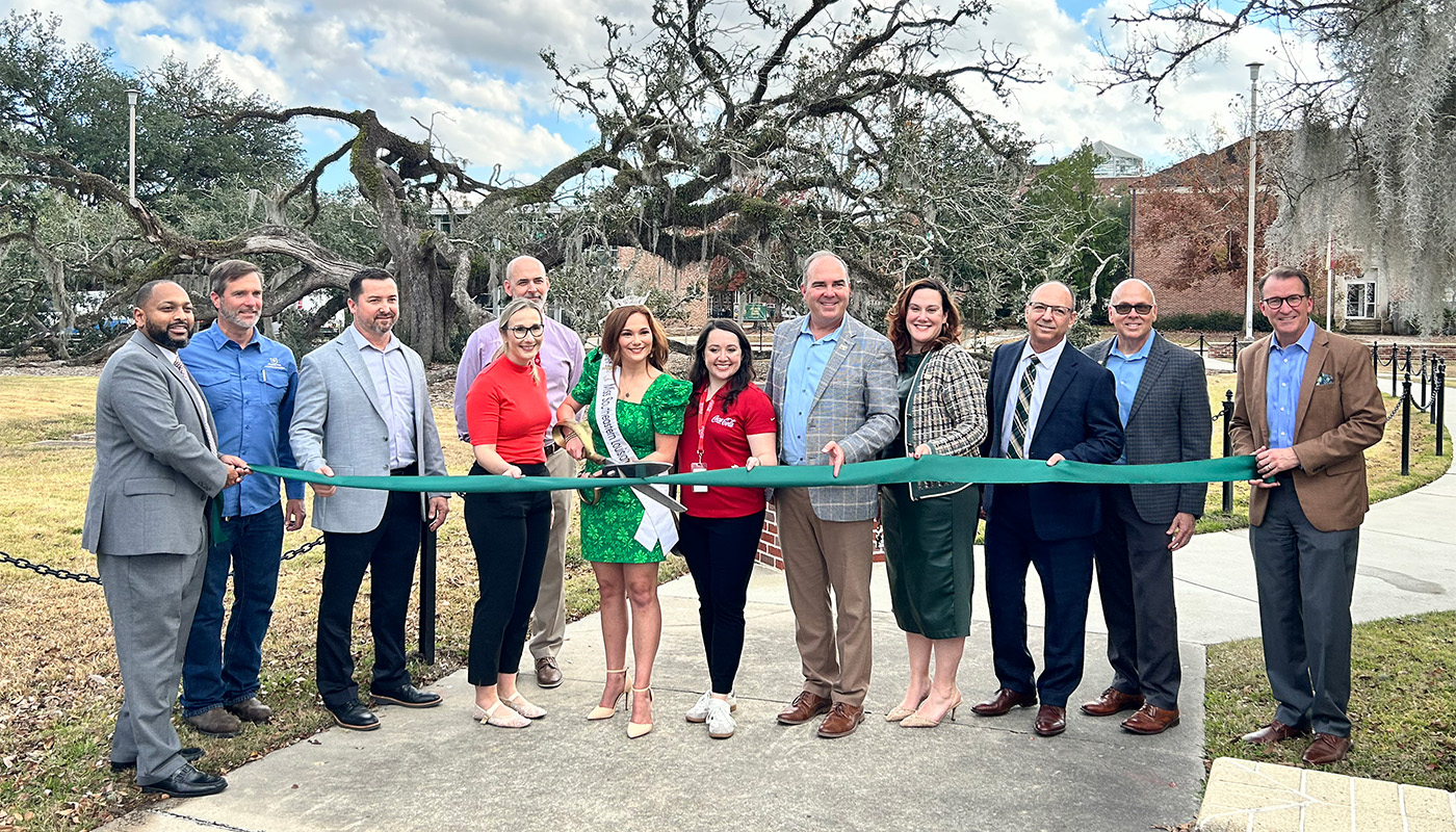 Friendship Grove dedication ribbon cutting.