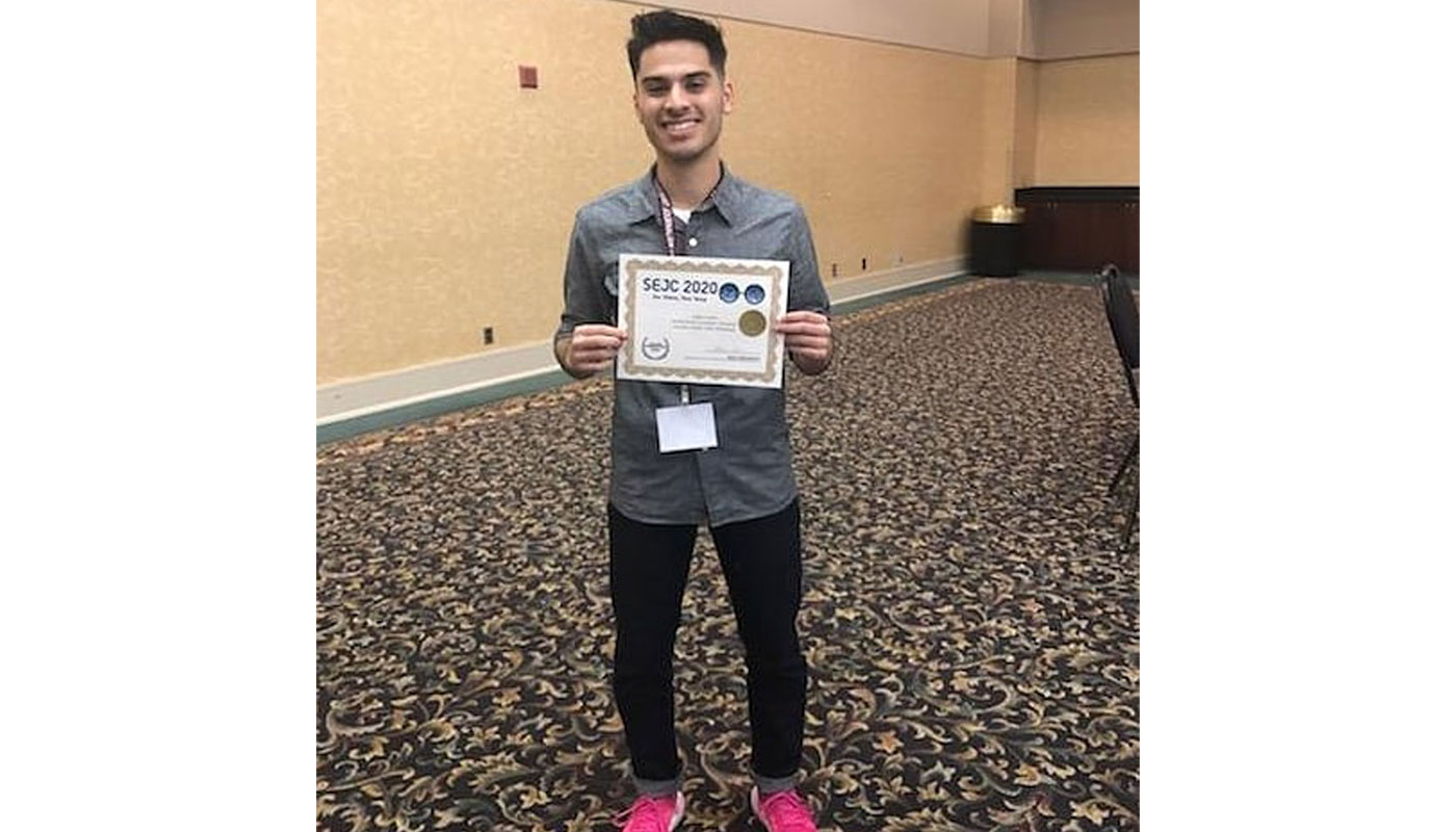 adam cortez with SEJC 2020 award