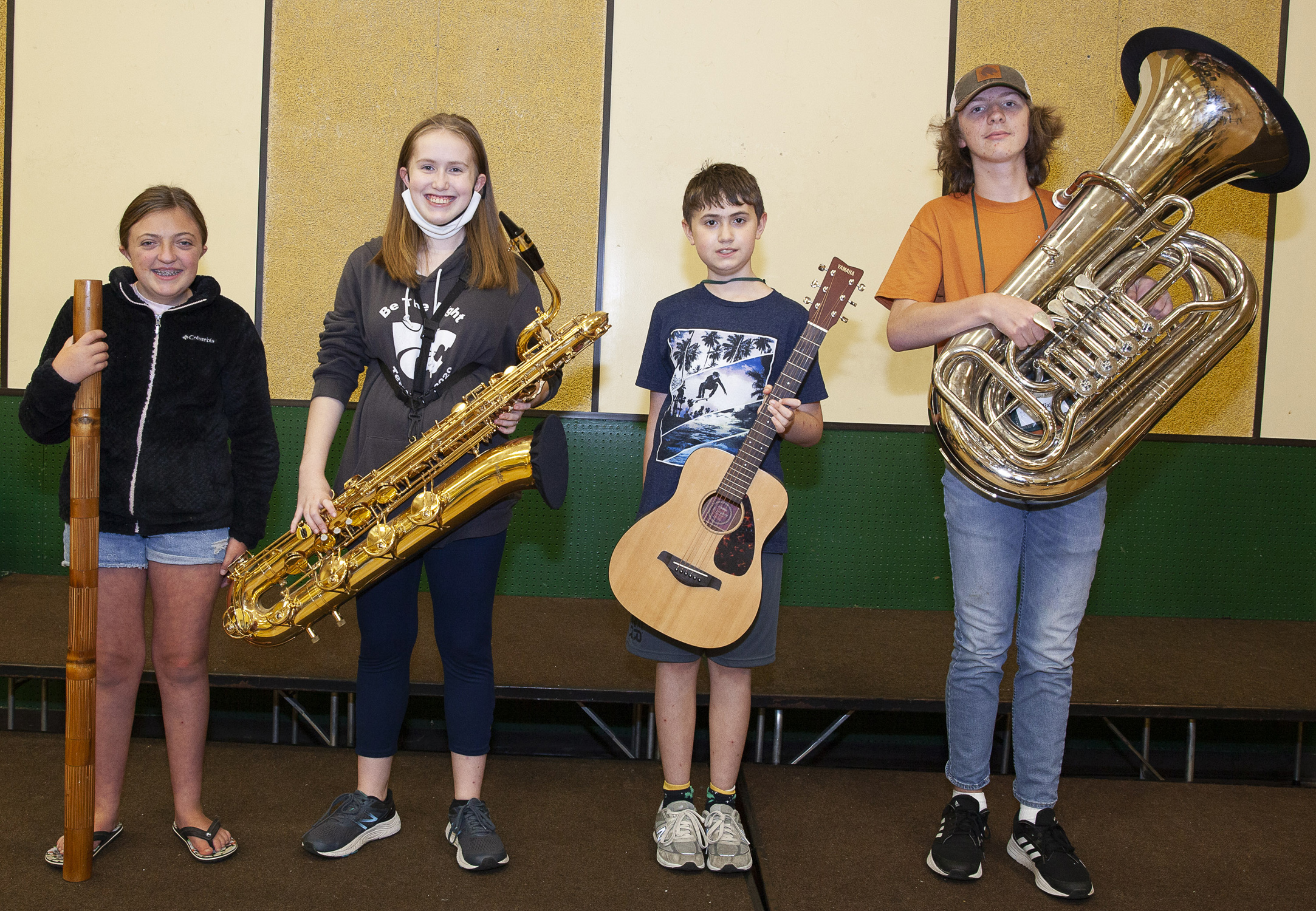 4 ebr band camp students