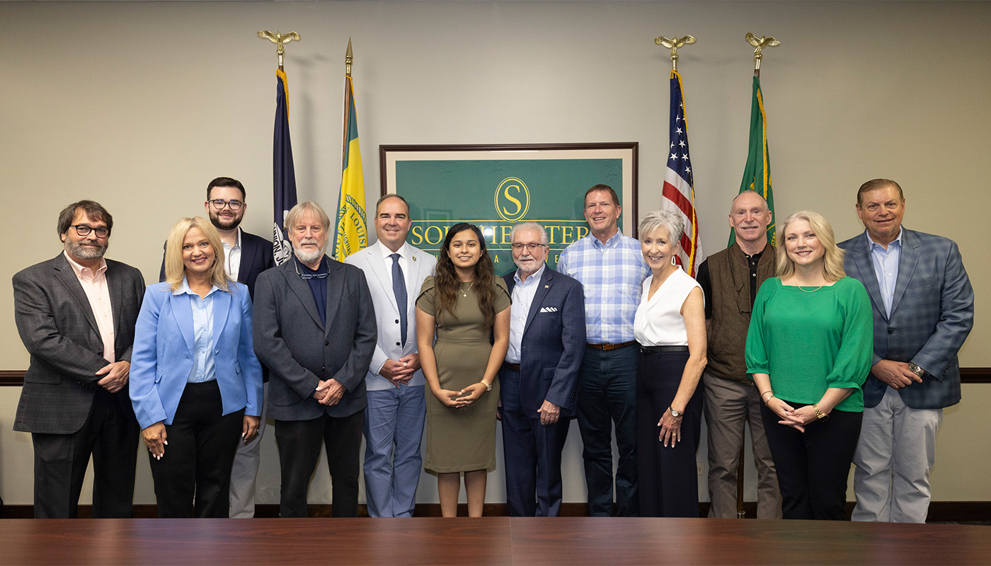 Officials from Southeastern Louisiana University and the Young Entrepreneurs Academy recently met with student Libny Hernandez of Hammond High Magnet School, this year’s 2nd place winner of the 17th Annual National Competition in New York.