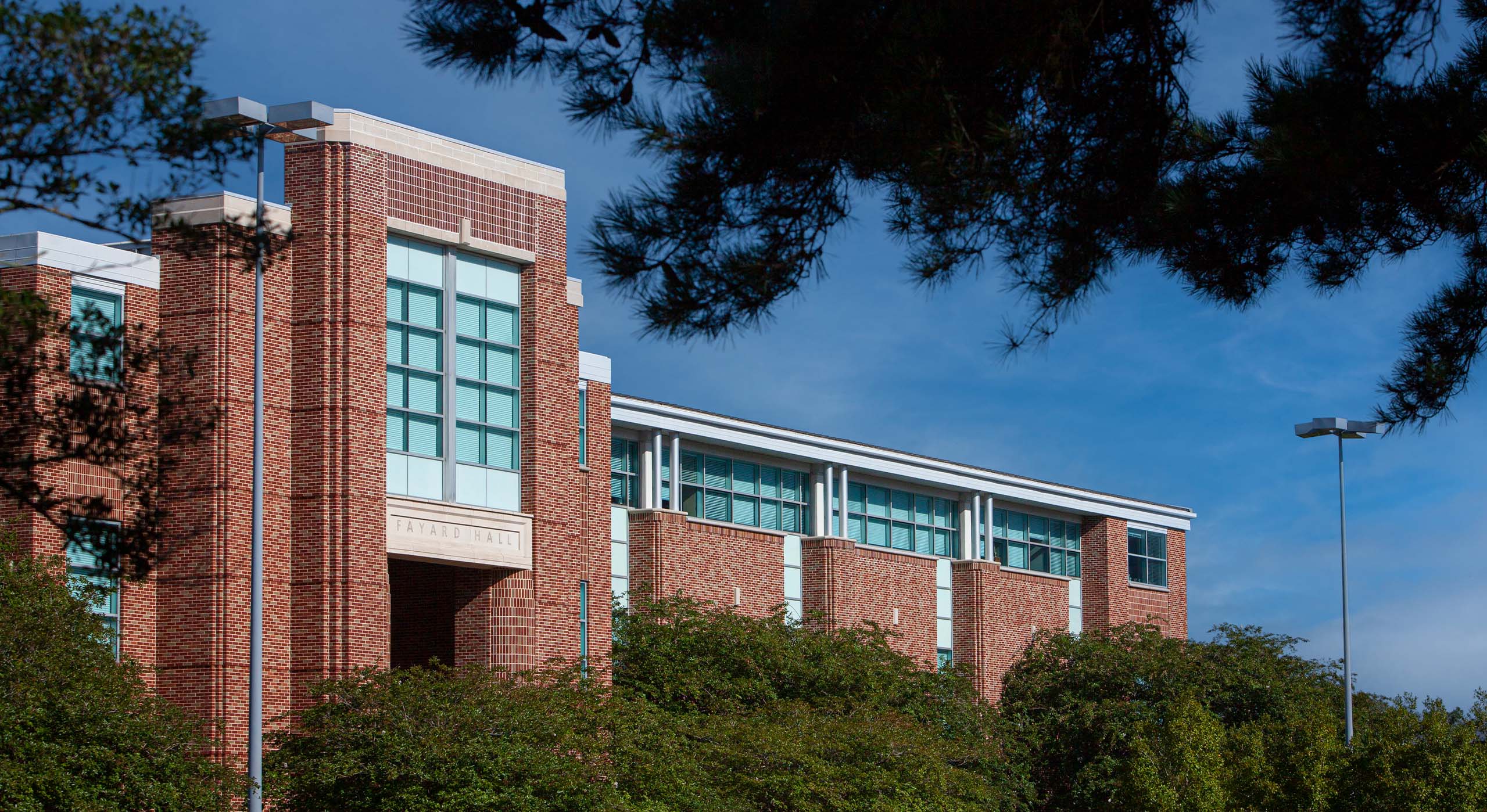 Outside of Fayard Hall.