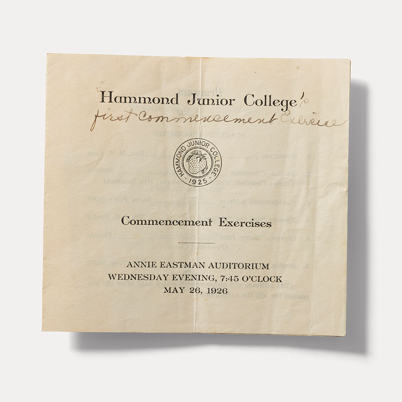 First Commencement Program, 1926