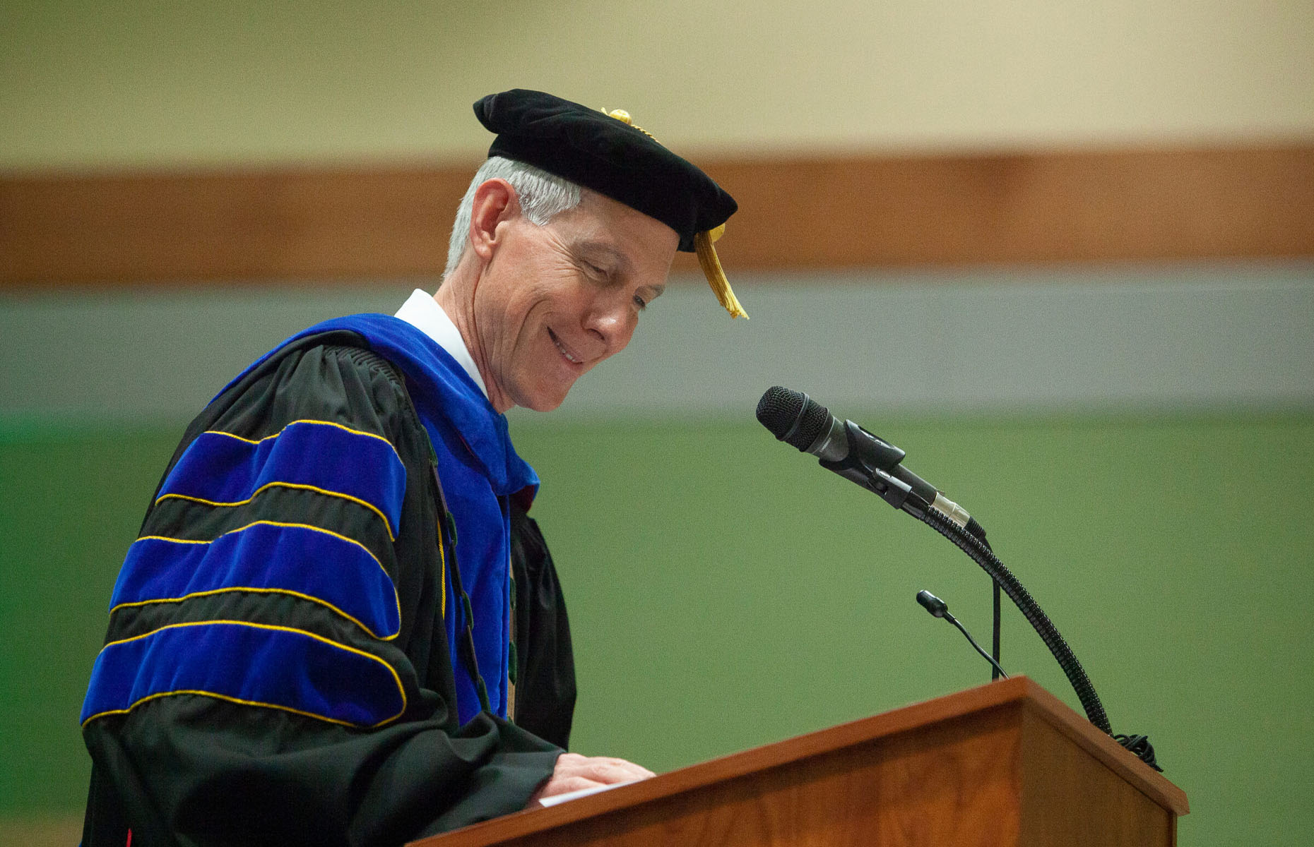 John Crain speaking at Commencement.