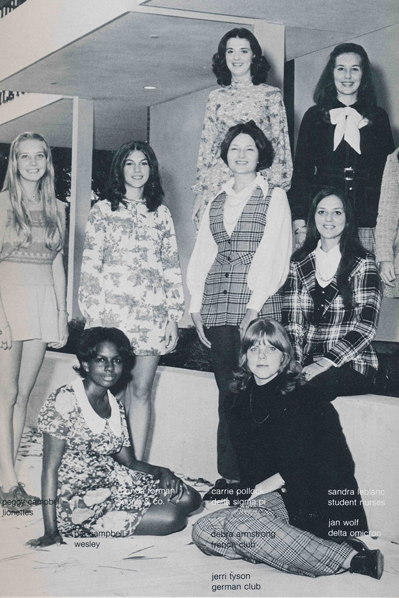 Patricia Campbell in yearbook.