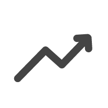 arrow going up, down, then up again