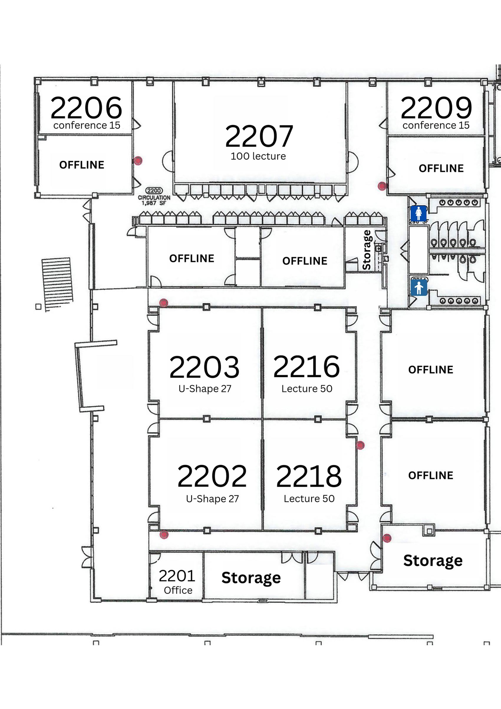 Meeting room floorplan