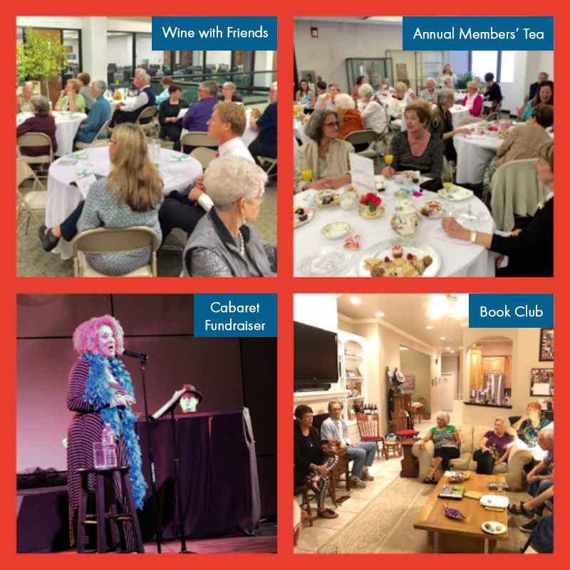 Images of various Friends events over the years